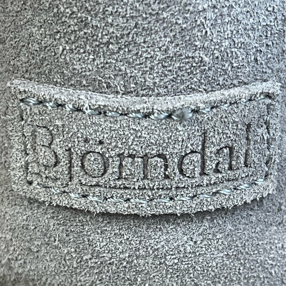 Bjorndal Suede Leather Wool Tall Sock Boots Size 7 Gray - Picture 6 of 16